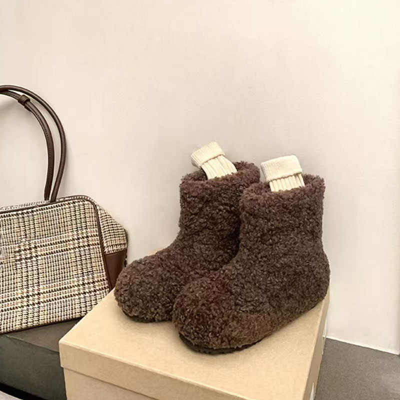 羊毛雪地靴女秋冬加绒加厚棉鞋