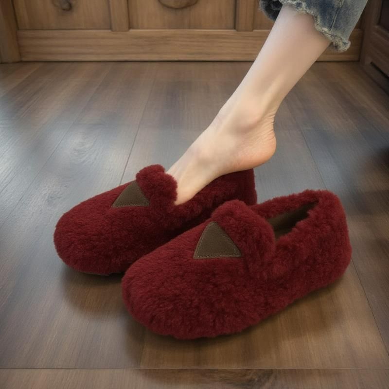 毛毛鞋女外穿2025年秋冬季新款