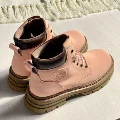 High-Top Leather Boots-Pink [365-Day Warranty]