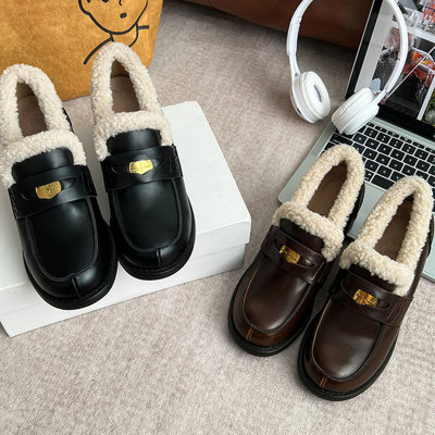 牛皮加厚内增高5cm玛丽珍雪地靴