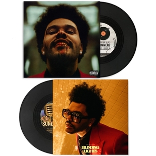 加拿大歌手威肯The Weeknd仿真黑胶唱片封套装饰墙面装饰摆设背景