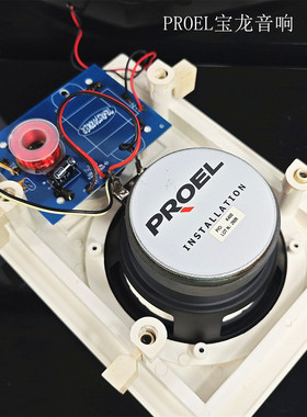 意大利PROEL宝龙5寸2分频嵌入式墙壁/吸顶/房车喇叭分频器金属网