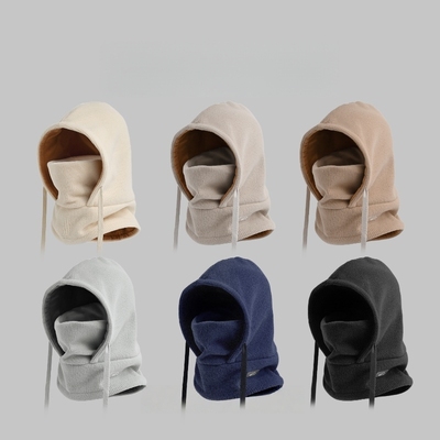 骑车保暖冬季儿童帽子围脖一体