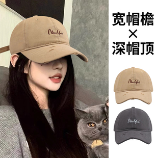 遮颧骨棒球帽大头围显脸小女款夏季防晒遮阳帽韩版百搭鸭舌帽男款