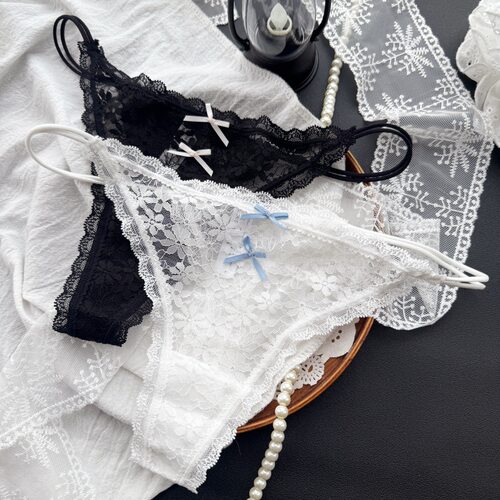 【80-125斤】DS1853#性感宝贝~薄款甜美蕾丝网纱蕾丝女士丁字裤