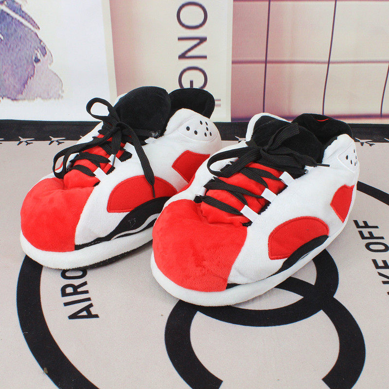 时尚a锥男加厚胖胖鞋大码保暖卧室内棉拖鞋居家鞋搞怪个性毛毛鞋