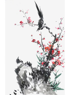 喜上眉梢画 手绘迎春图 床头玄关装饰字画 节日送礼画 鸟语花香画
