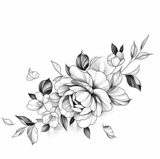 【素花纹身手稿600张】纹身手稿素材资料