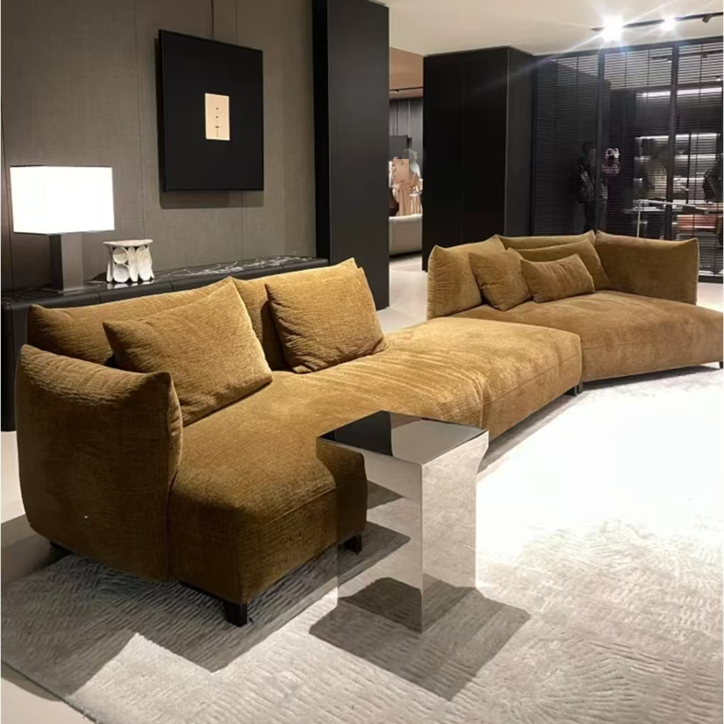 意式极简设计师布艺客厅组合沙发