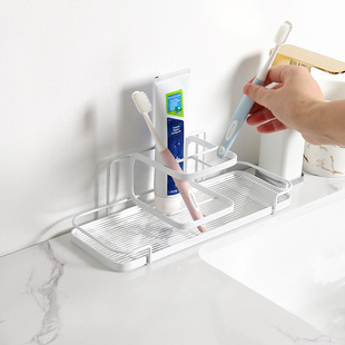 轻奢牙刷置物架刷牙杯架子漱口杯套装免打孔壁挂式牙具洗漱杯收纳