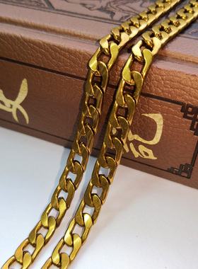 方链8MM直径玫瑰金色高档包包链条抗氧化不退色金属配件斜跨扁子