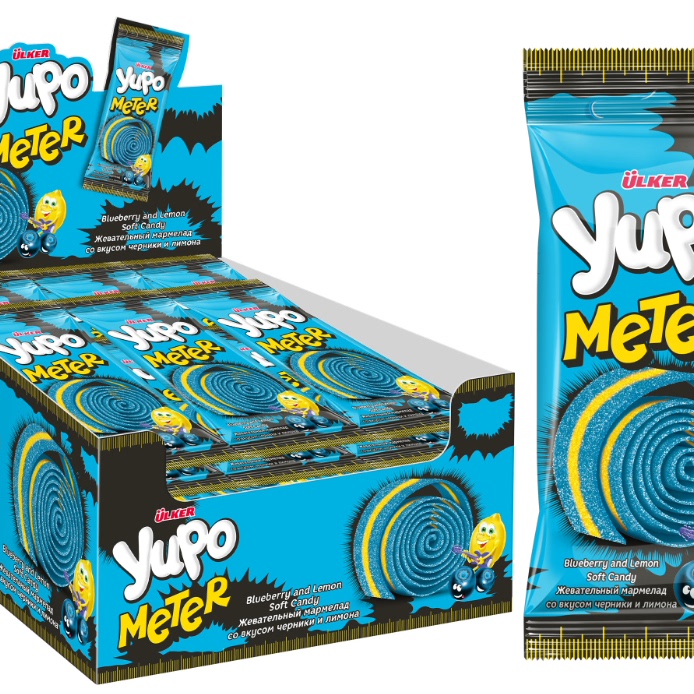 Ulker Yupo Meter 原装进口蓝莓柠檬味卷卷糖50克