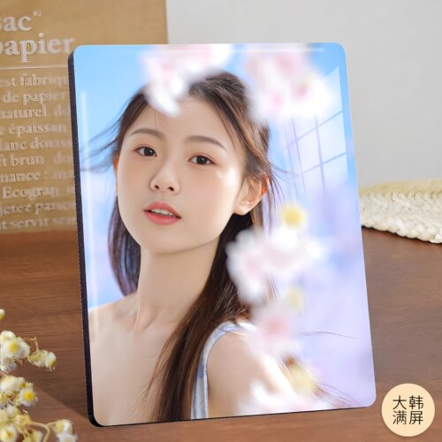 洗照片打印高清水晶摆台相框定制高级感挂墙全家福儿童无边框简约