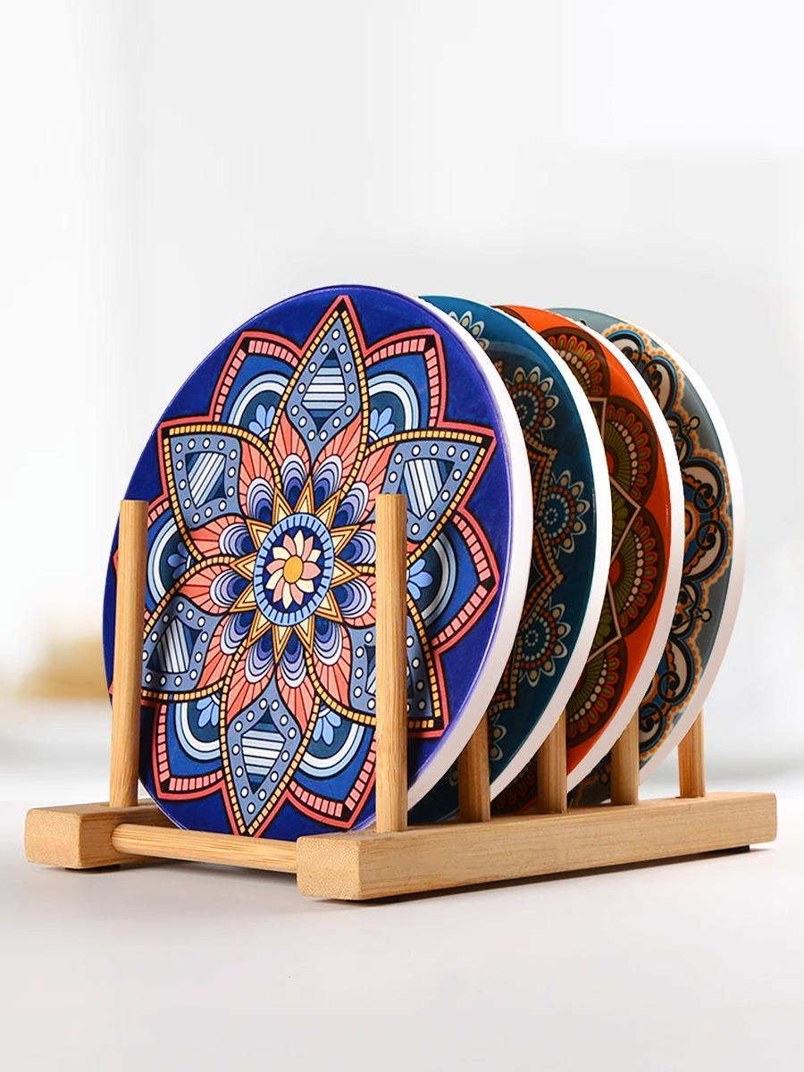 4片陶瓷隔热垫防烫软木