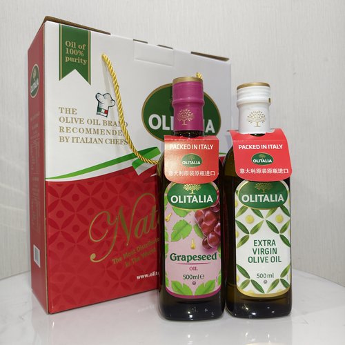 奥尼葡萄籽油橄榄油高温炒菜礼盒
