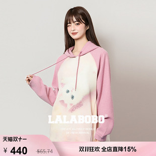 【苏新皓同款】LALABOBO喵喵卫衣T恤春原创巨好看百搭外套