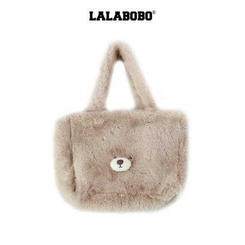 LALABOBO表情熊毛绒包