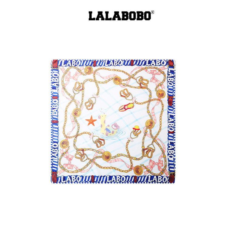【海洋来信】LALABOBO手绘丝巾26年夏新原创头巾高街印花围