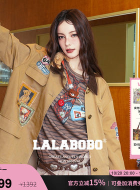 LALABOBO美式多口袋风衣