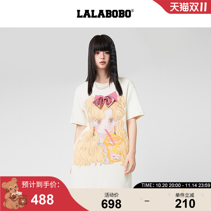 LALABOBO休闲宽松连衣裙