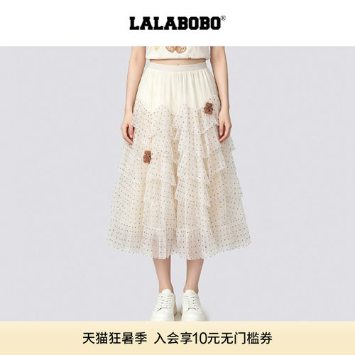 LALABOBO波点小狗纱裙