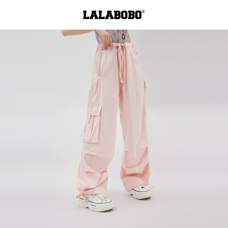 LALABOBO立体熊工装长裤