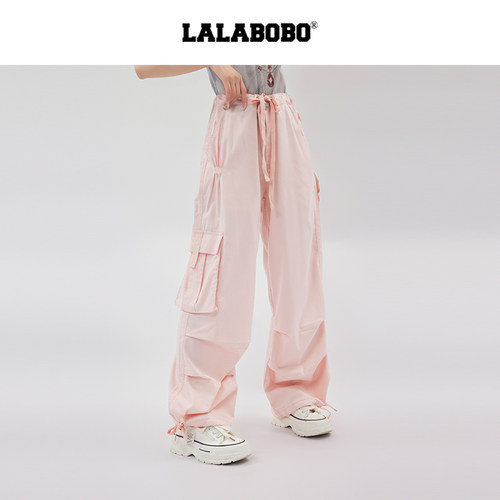 LALABOBO立体熊工装长裤