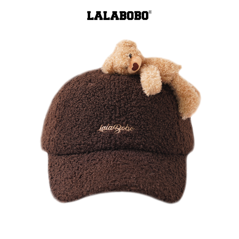 【玩偶熊系列】LALABOBO棒球帽25年冬新潮原创百搭巨好看防晒帽子
