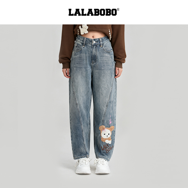 LALABOBO戴帽泡芙弯刀裤