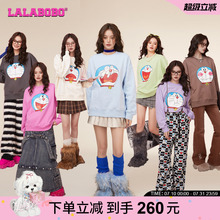 [哆啦A梦]LALABOBO秋季新品韩系慵懒风圆领套头卫衣女ABCD-WSTS18