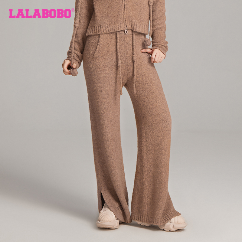 LALABOBO吴佳怡小熊毛织裤