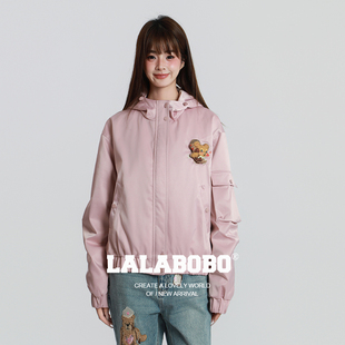 【商场同款】LALABOBO夹克棉服 春新潮原创高级感缎面保暖外套