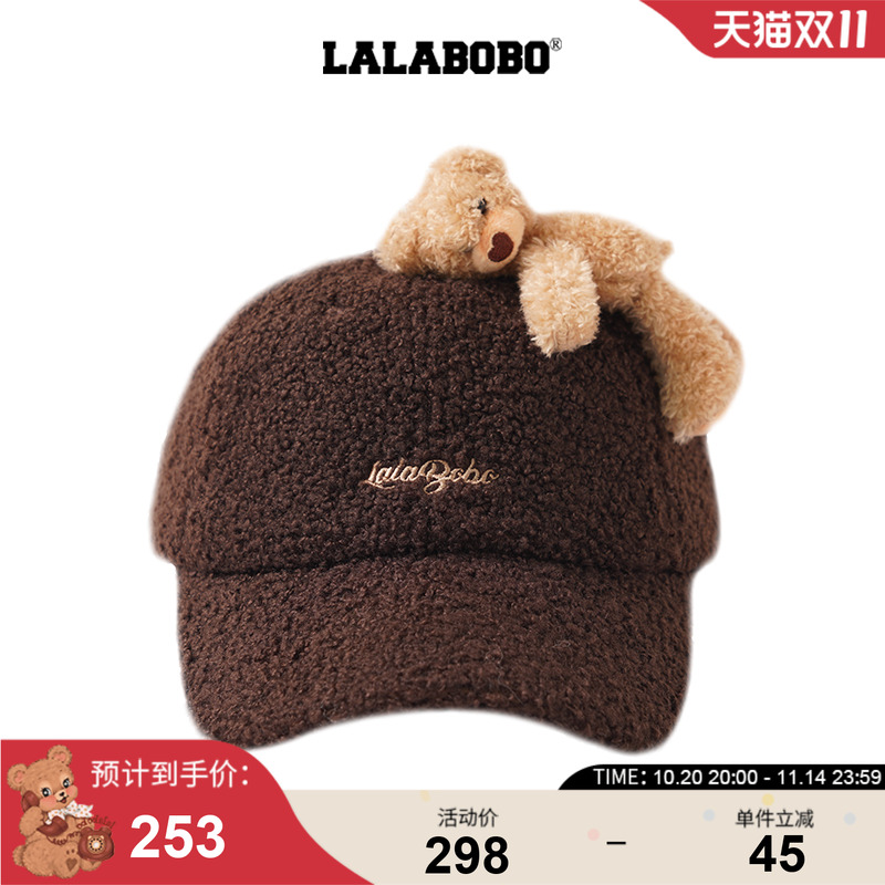 【玩偶熊系列】LALABOBO棒球帽25年冬新潮原创百搭巨好看防晒帽子