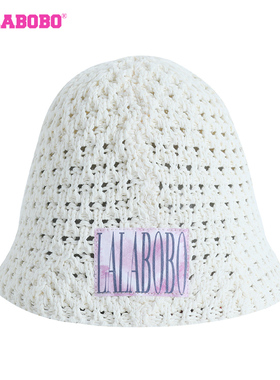 LALABOBO25春季新款百搭简约可爱字母镂空编织帽女士|CBDB-WQLM17