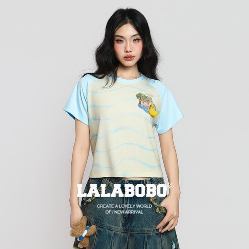 LALABOBO上岸系列鸭子短袖T恤