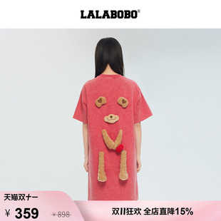 【玩偶熊系列】LALABOBO T恤裙夏新款女原创潮短袖圆领连衣裙