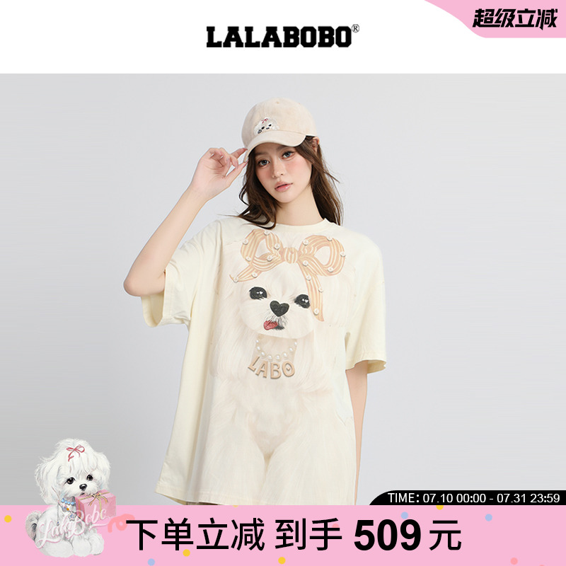 LALABOBO糯米蝴蝶结T恤