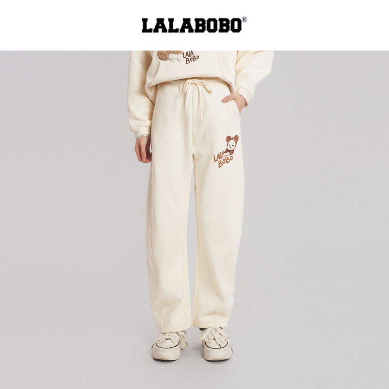 LALABOBO模仿秀小狗针织弯刀裤