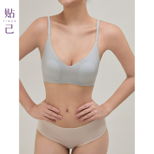 薄款兔耳朵裸感无痕乳胶内衣