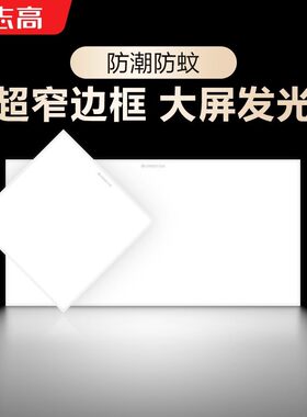 300x600卫生间集成吊顶灯厨房30x30铝扣板led平板灯嵌入式吸顶灯
