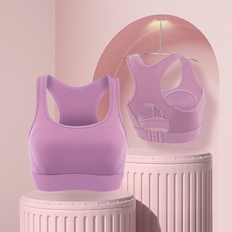 高强度背心大胸防下垂运动内衣跑步防震聚拢薄文胸定型健身女