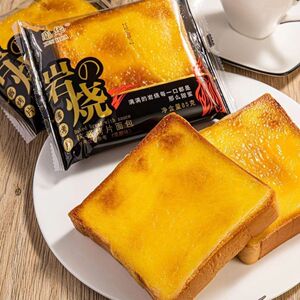心华抹酱岩烧面包唱片厚切手撕整箱早餐学生饱腹休闲零食小吃食品