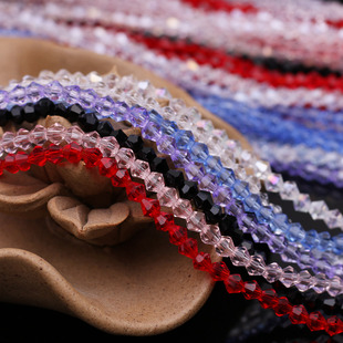 4mm菱形珠子 手工包DIY制作编制水晶散珠手链戒指串珠包材料配件