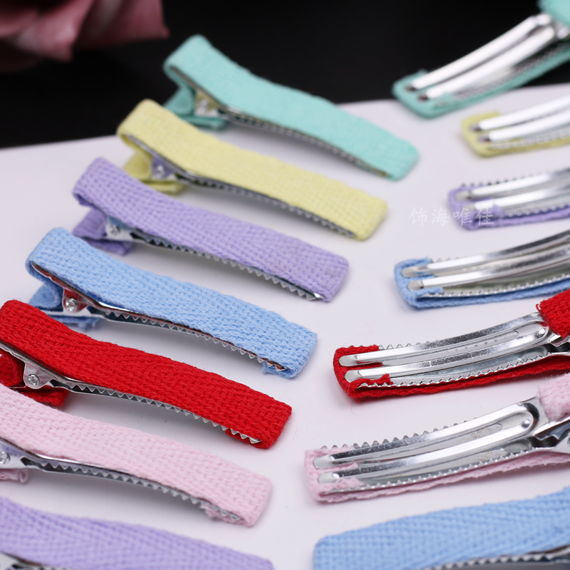 包布鸭嘴夹发夹发卡diy材料配件