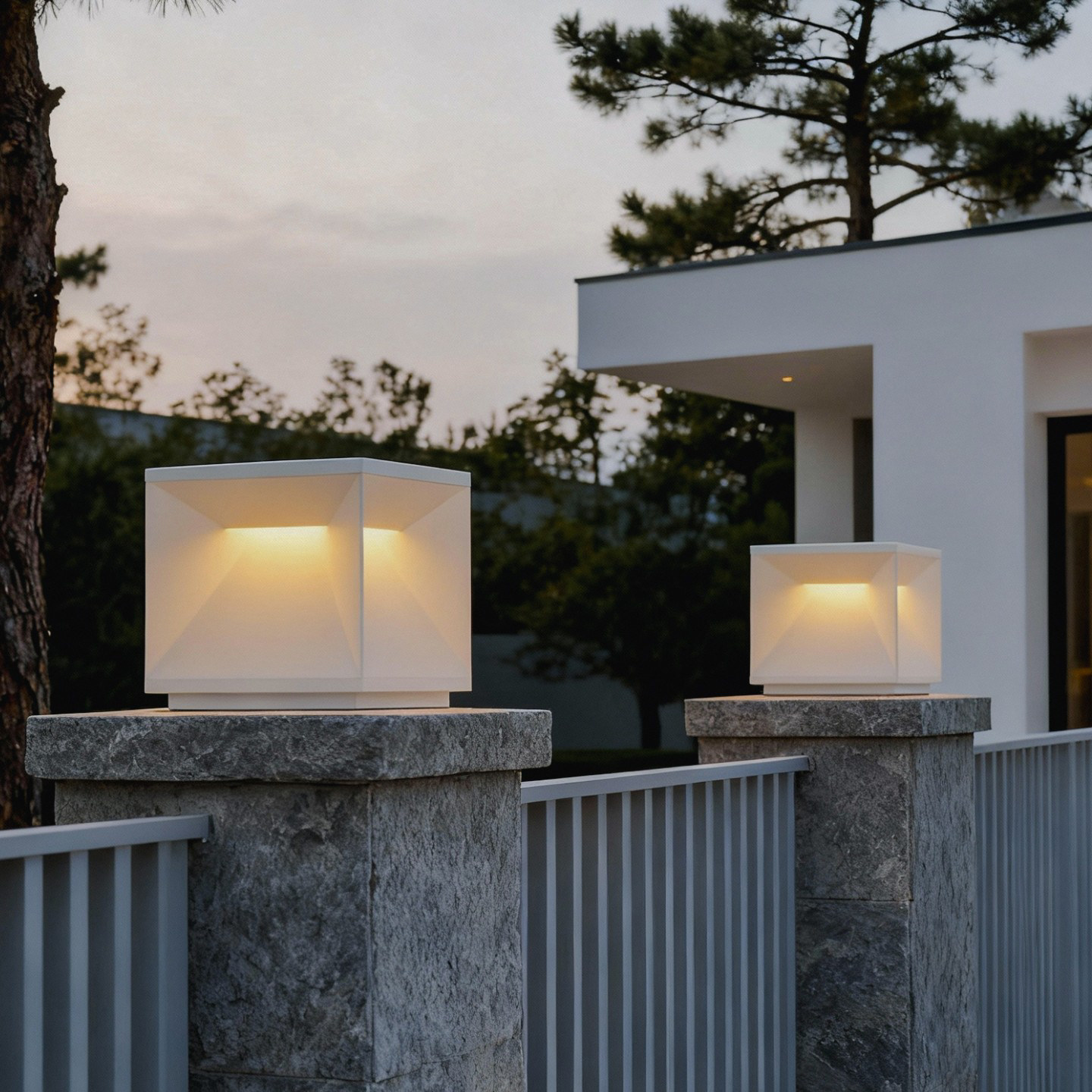 户外装饰景观庭院灯饰太阳能光控商业区户外庭院灯装饰灯现代简约