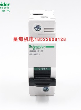 施耐德小型断路器A9N19828 C120H 1P D 125A