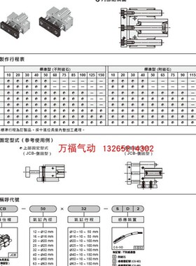 滑座治具气缸JCB/JCBD20/25/32/40/50/63*100/125/150