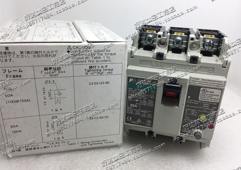 原装正品 富士FUJI 漏电断路器开关 EW50RAGU 3P 50A 30mA 现货
