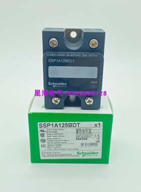 现货施耐德SSP1A125BDT单相面板式固态24-300VAC,电压3-32VDC,25A