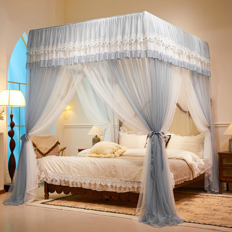 宫廷落地蚊帐家用卧室2026高级支架三开门纹账2024新款床幔公主风